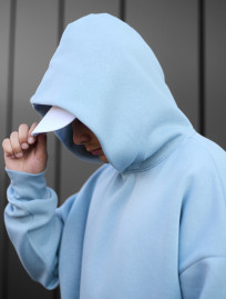 Bluza z kapturem Staff light blue oversize fleece