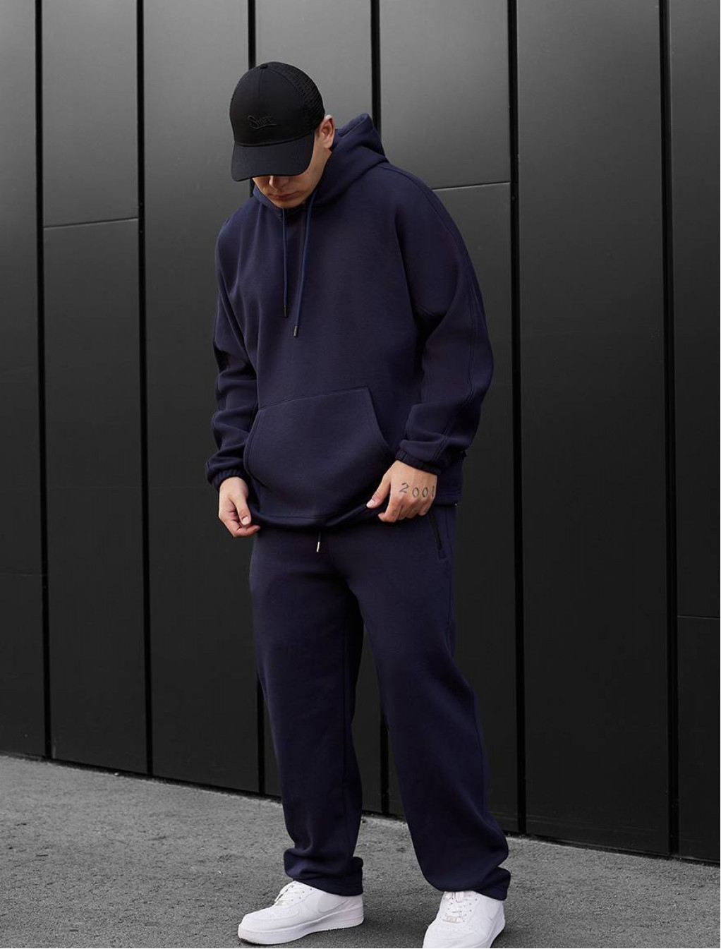 Dres Staff blr navy oversize fleece