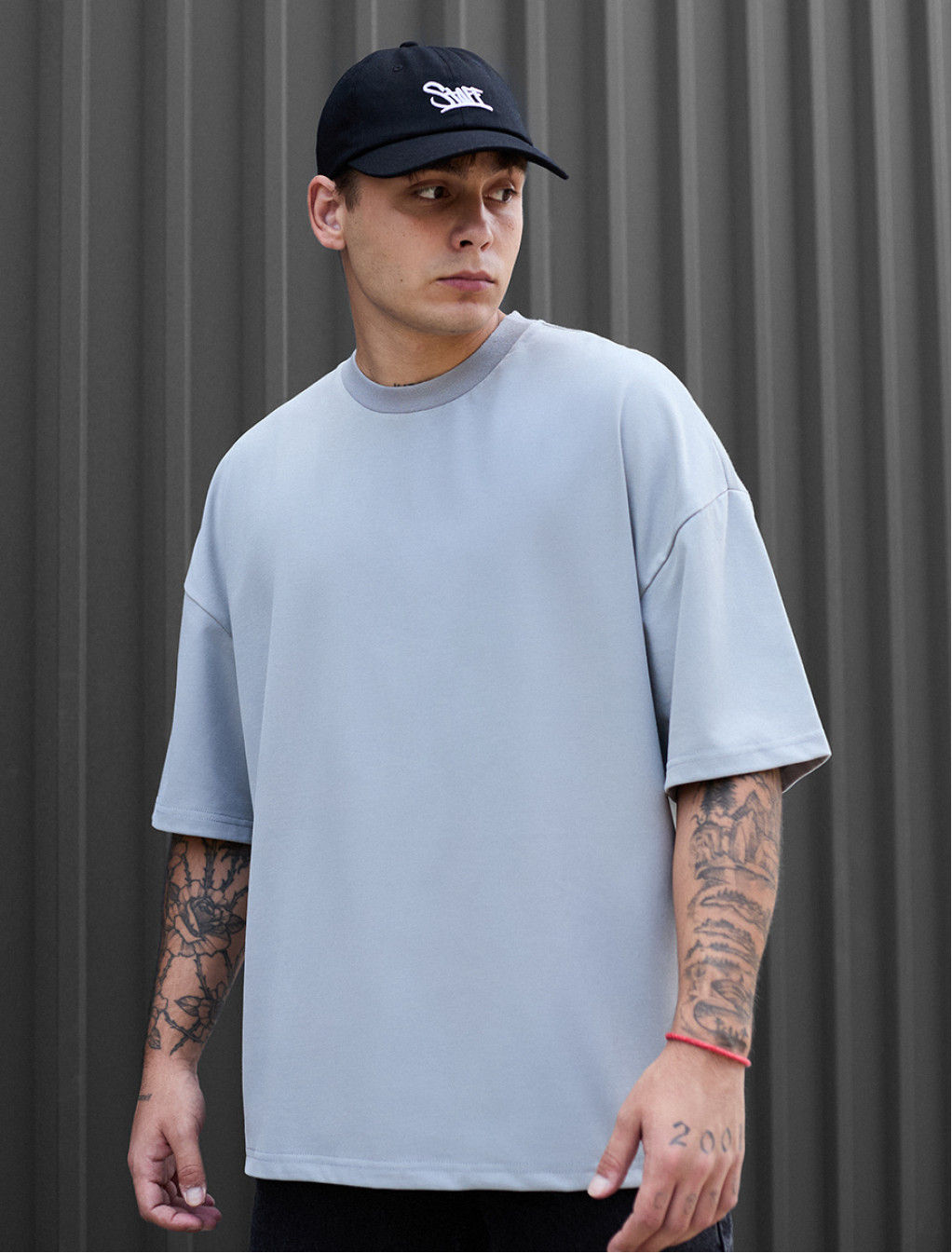 Koszulka Staff light gray basic oversize