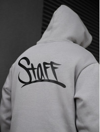 Bluza z kapturem Staff gray logo oversize fleece