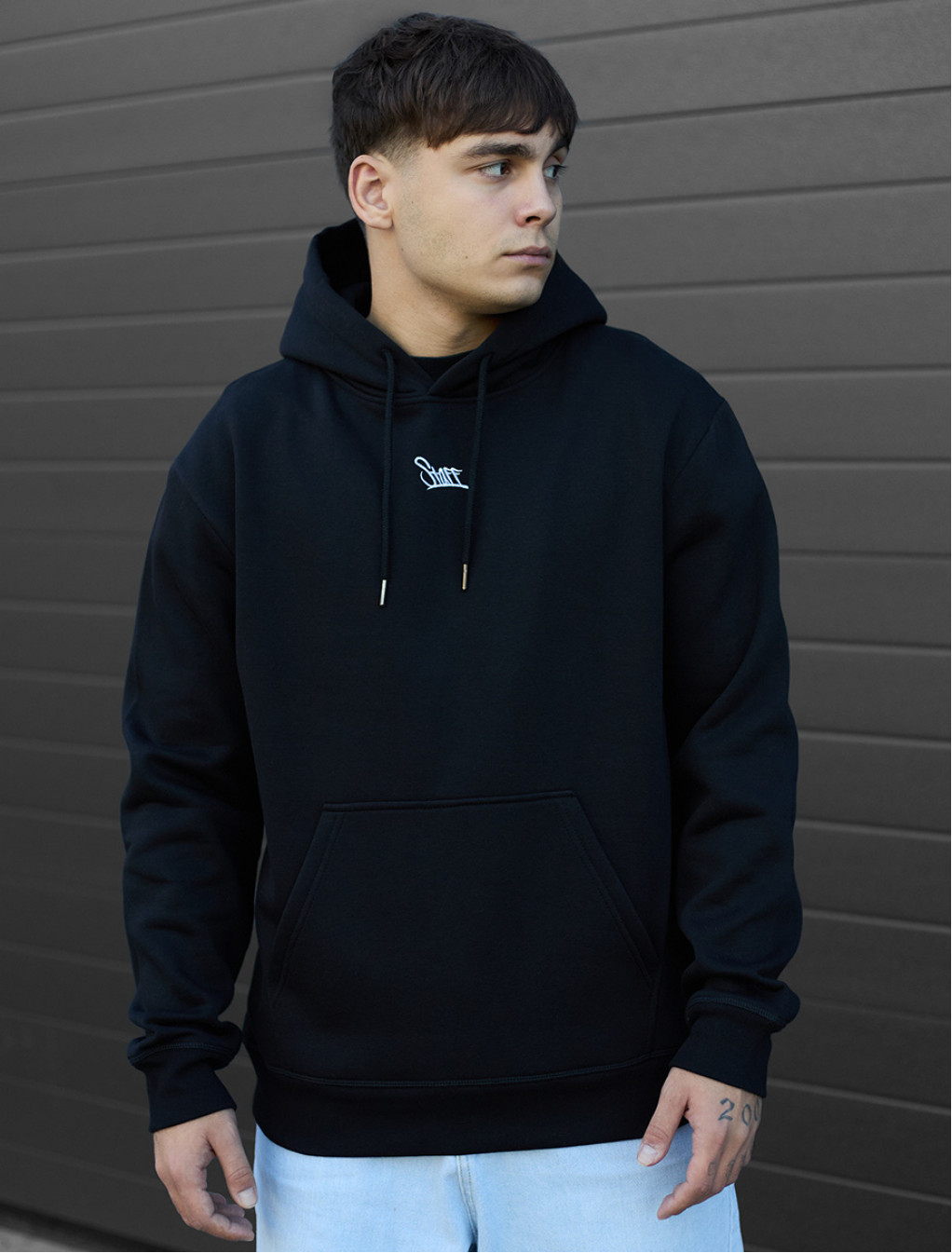 Bluza z kapturem Staff black logo fleece