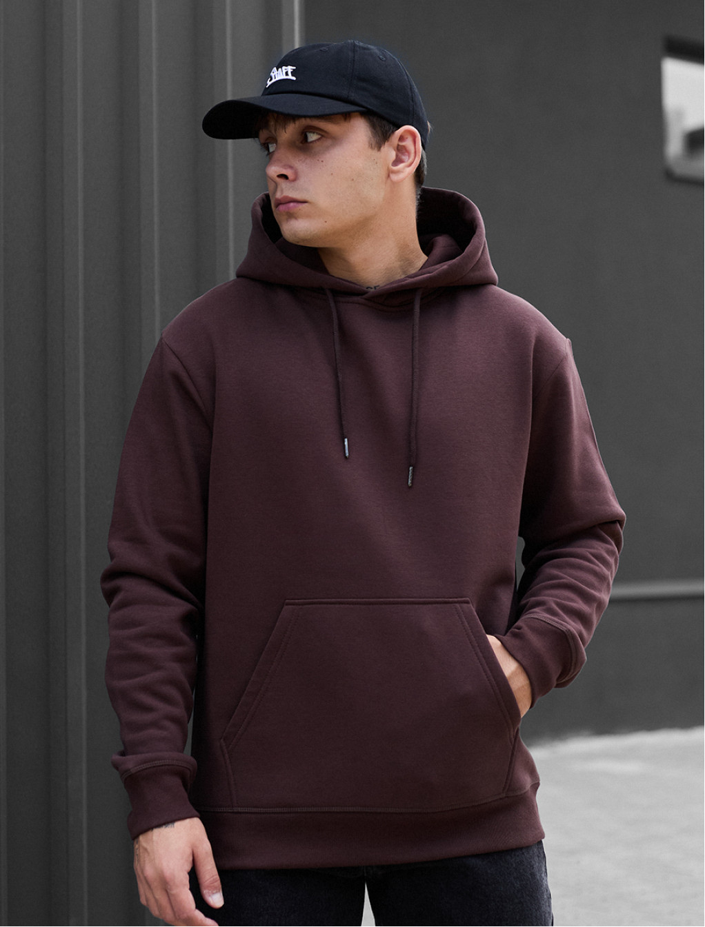 Bluza z kapturem Staff brown fleece