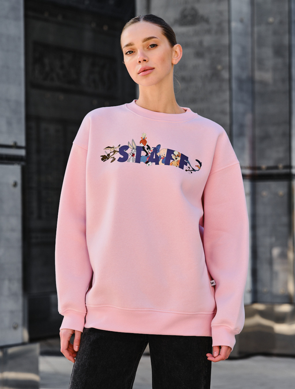 Bluza damska Staff fa logo & cartoons oversize fleece