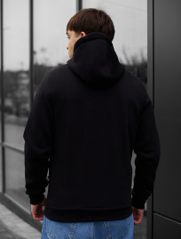 Bluza z kapturem Staff zip basic black fleece