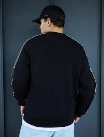 Bluza Staff khaki & black logo reflective fleece