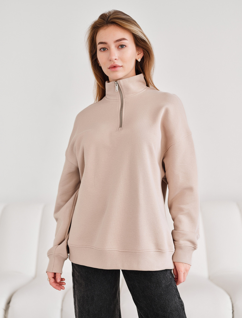 Olimpijka damska Staff le beige oversize