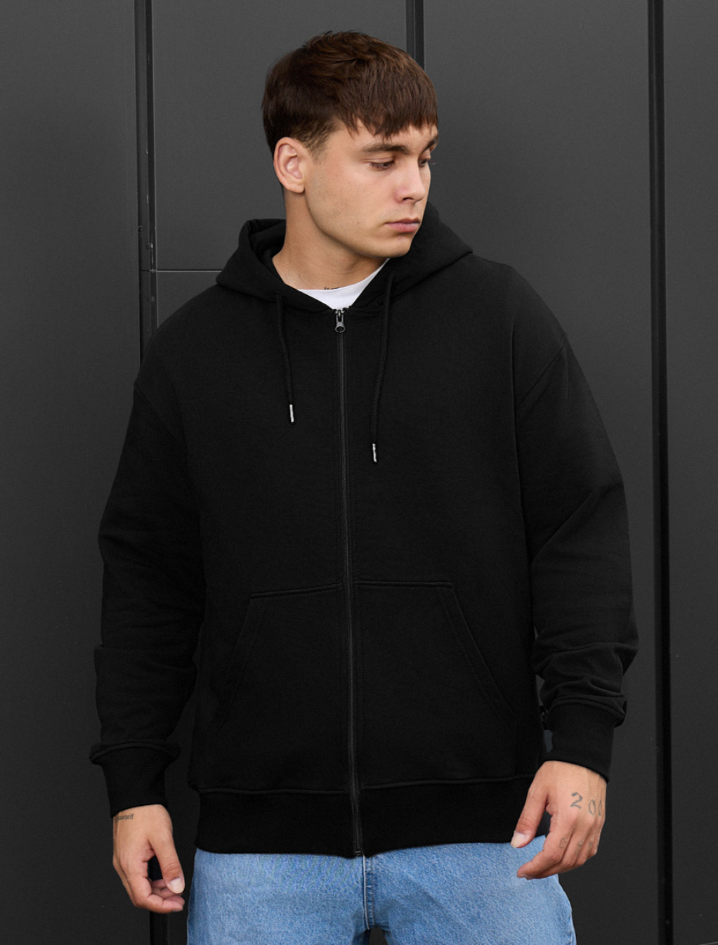 Bluza Staff black zip oversize