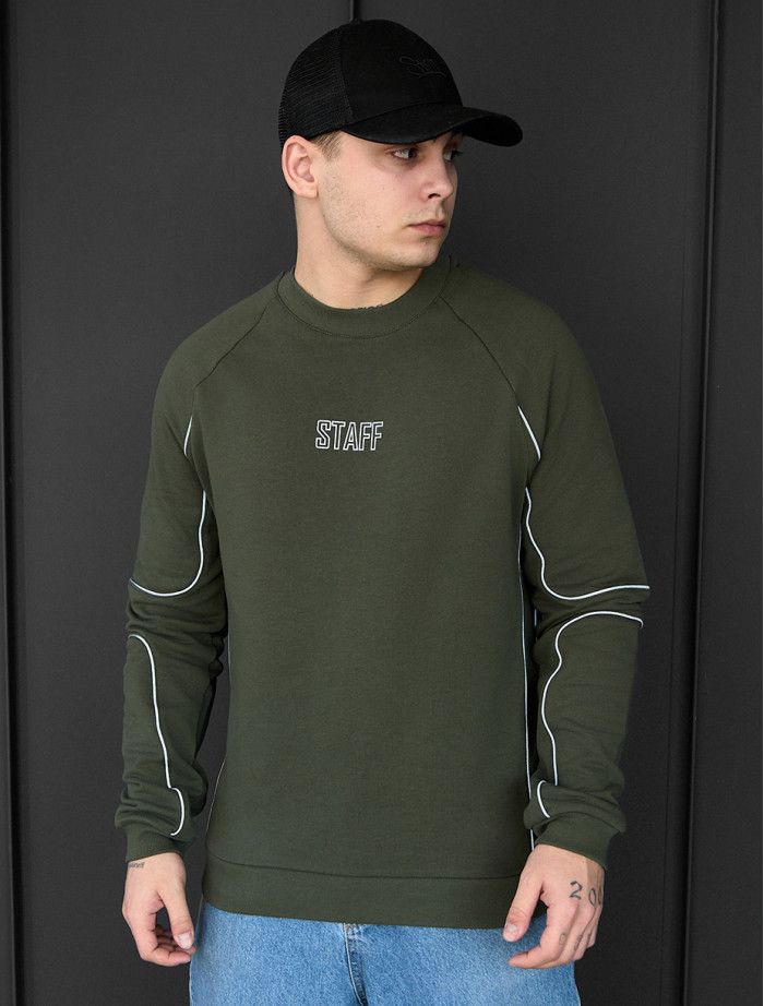 Bluza Staff khaki logo reflective