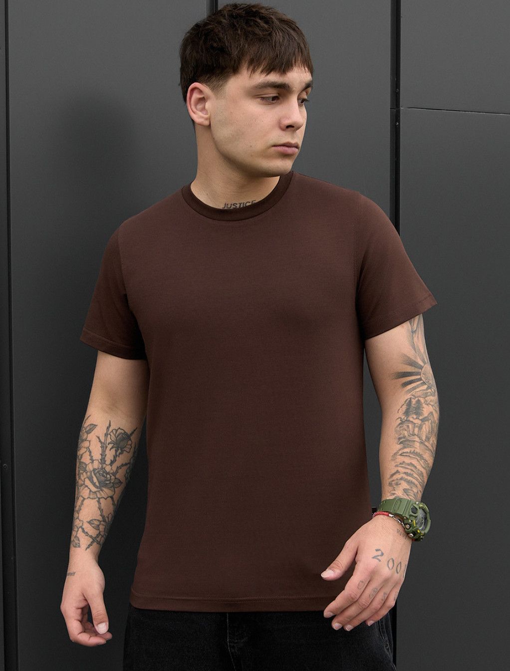 Koszulka Staff dark brown basic