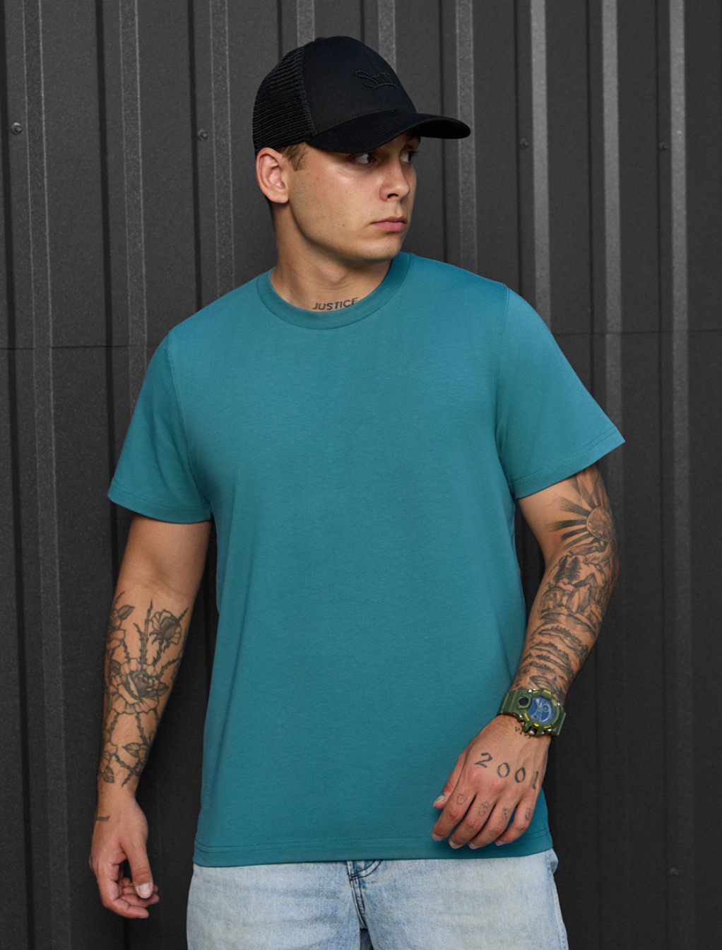 Koszulka Staff turquoise basic