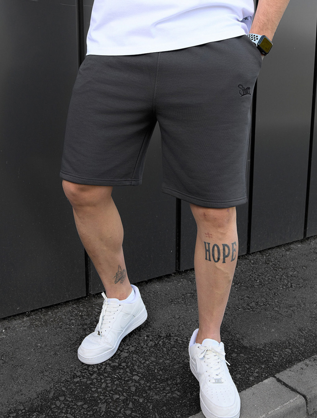 Spodenki Staff dje dark gray logo