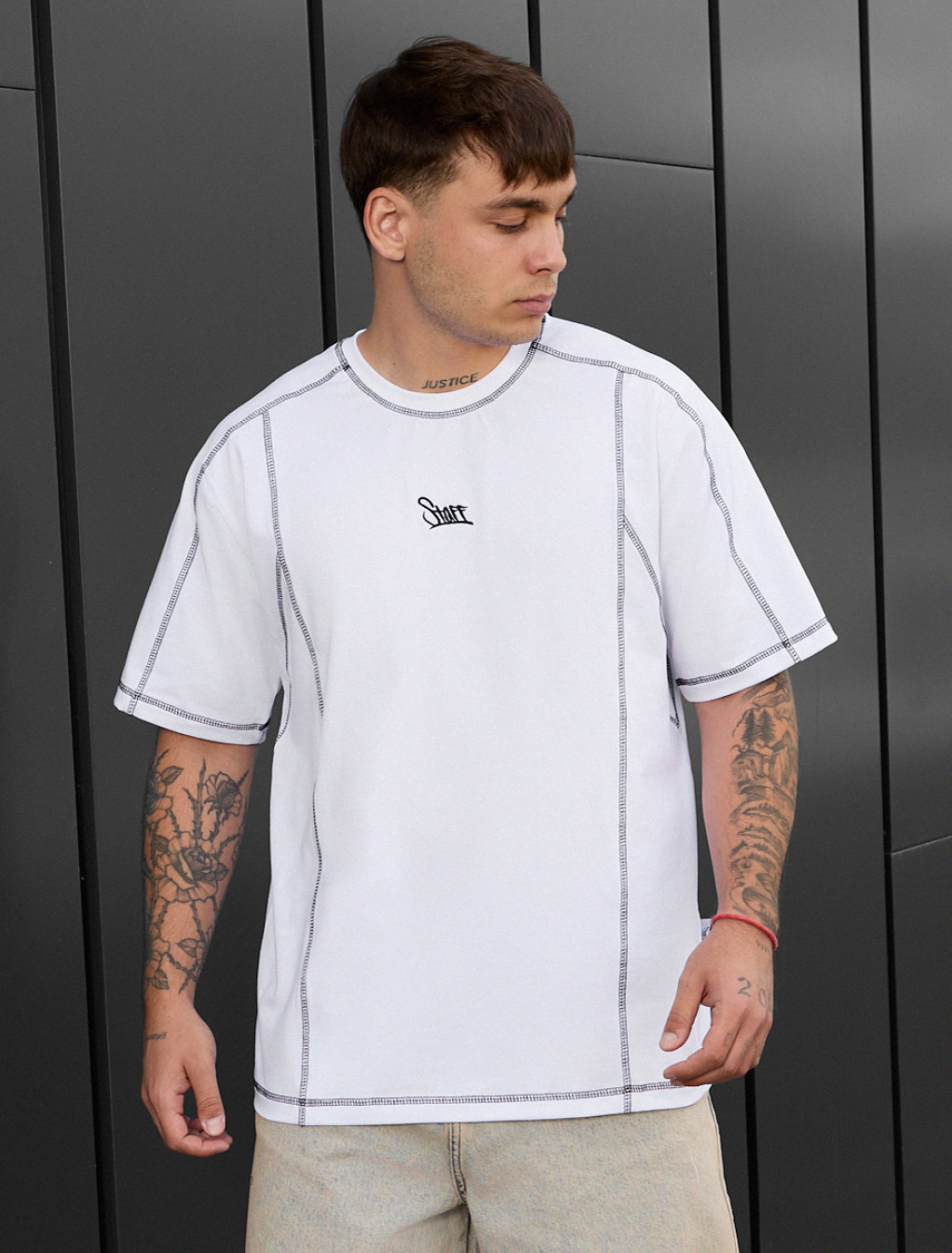 Koszulka Staff white logo oversize