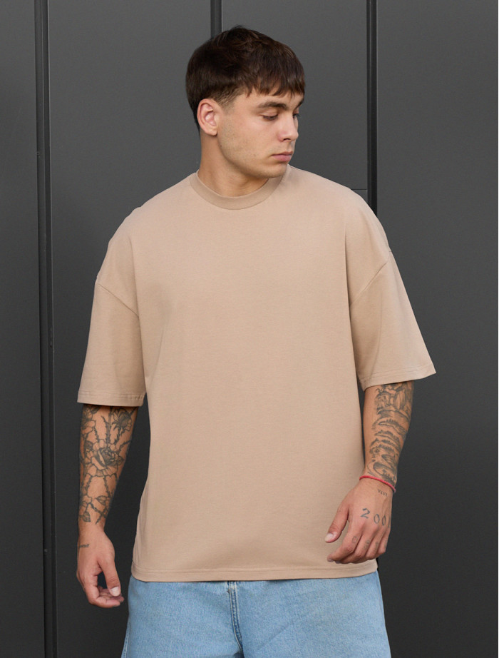 Koszulka Staff beige oversize