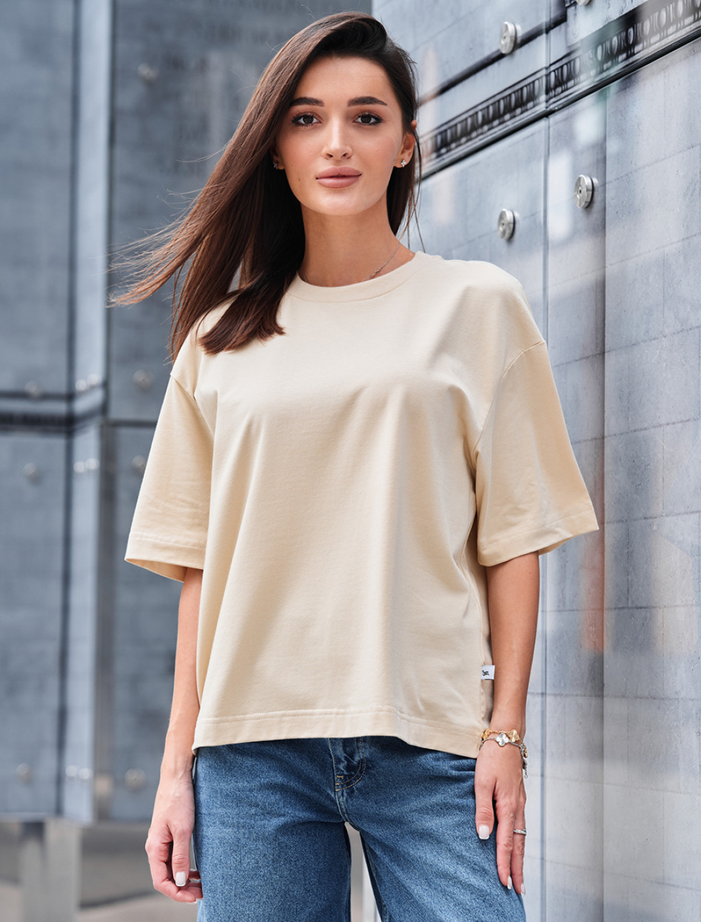 Koszulka Staff milk oversize
