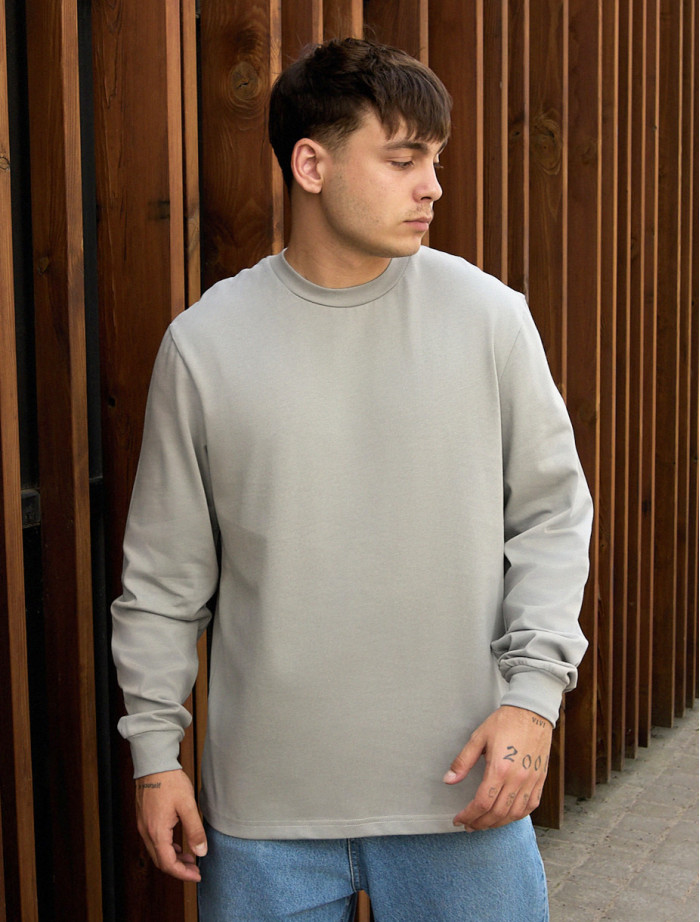 Longsleeve Staff gray oversize