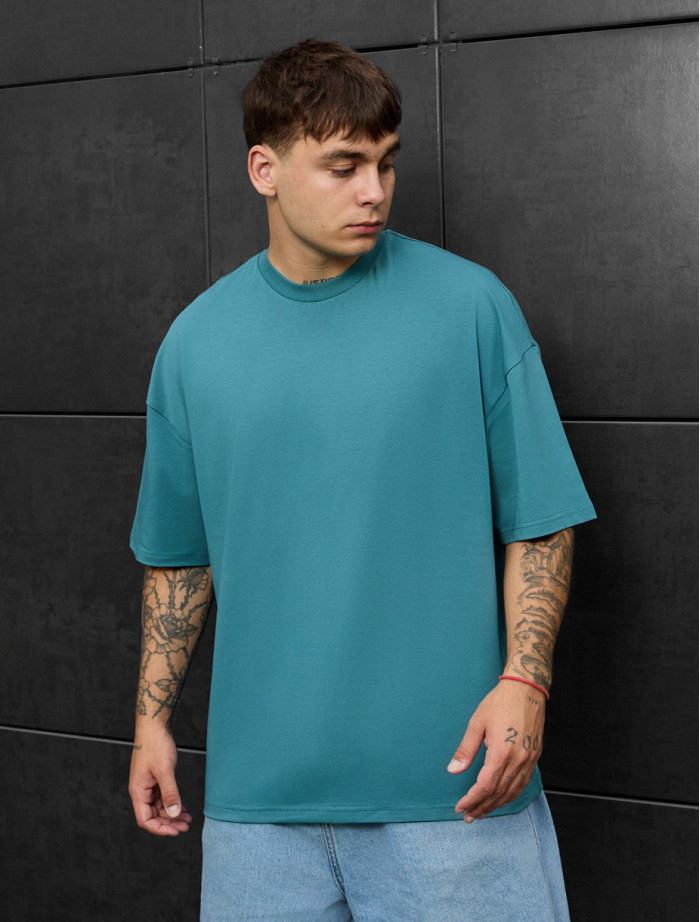 Koszulka Staff turquoise oversize