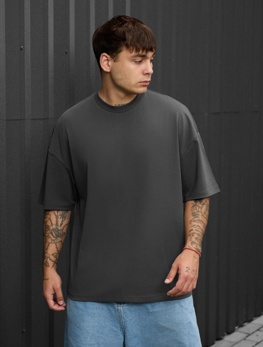 Koszulka Staff dark gray oversize
