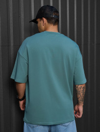 Koszulka Staff dark turquoise oversize