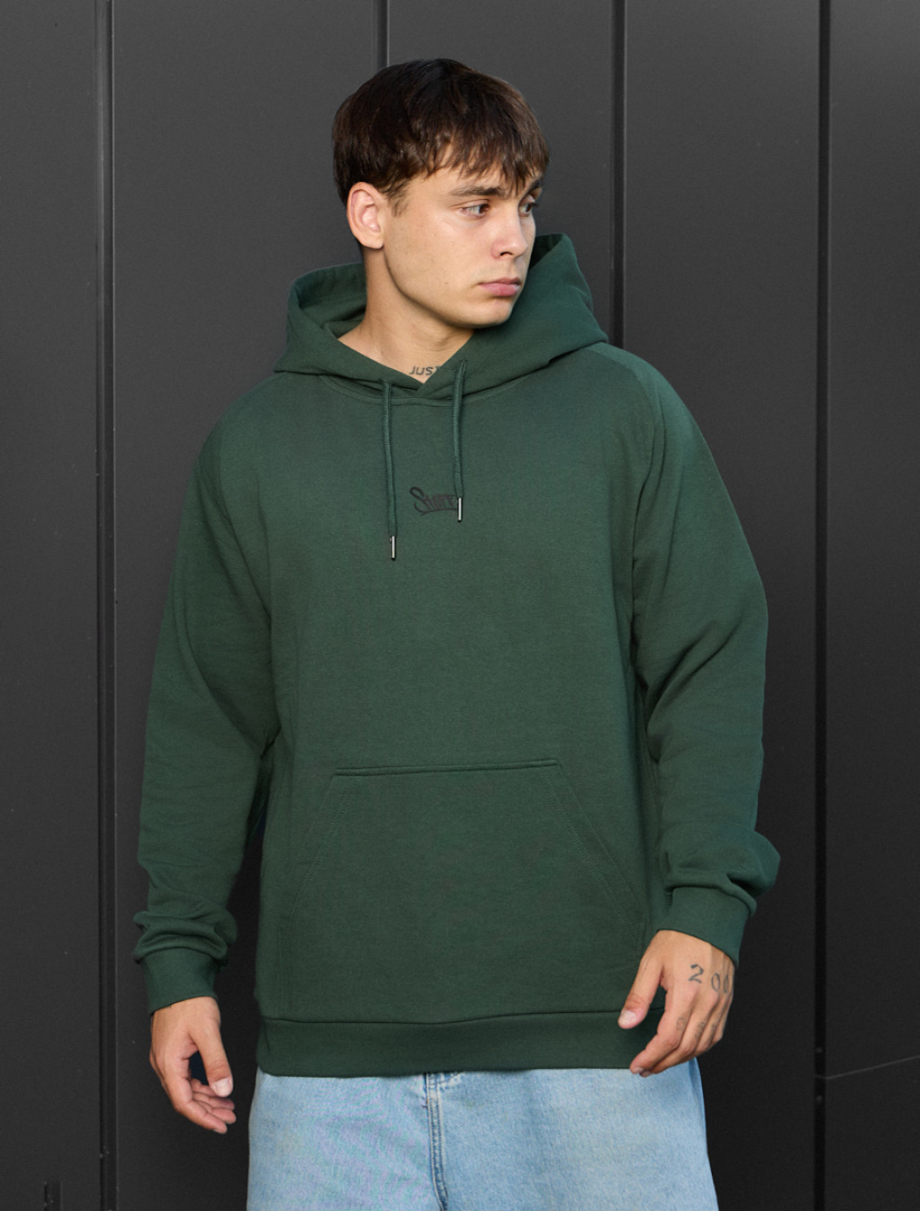 Bluza Staff re green logo oversize