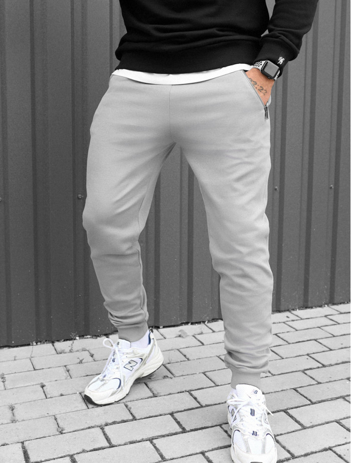 Spodnie dresowe Staff zem light gray