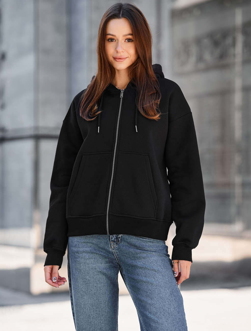 Bluza Staff fiz black oversize fleece