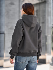Bluza Staff fiz dark gray oversize fleece