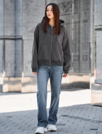 Bluza Staff fiz dark gray oversize fleece