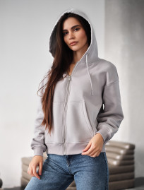 Bluza Staff fiz light gray oversize fleece