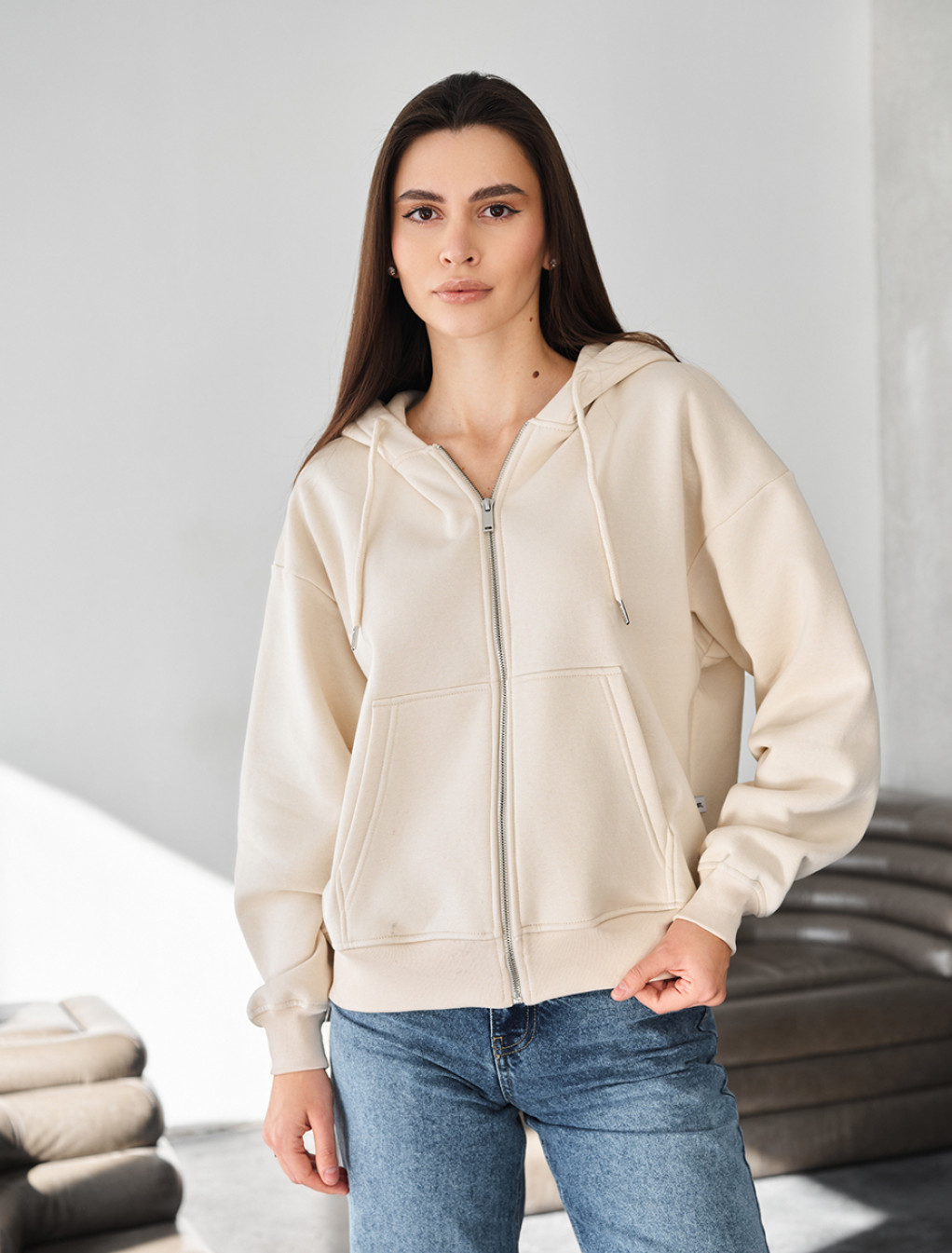Bluza Staff fiz milk oversize fleece