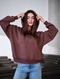 Bluza Staff fiz brown oversize fleece