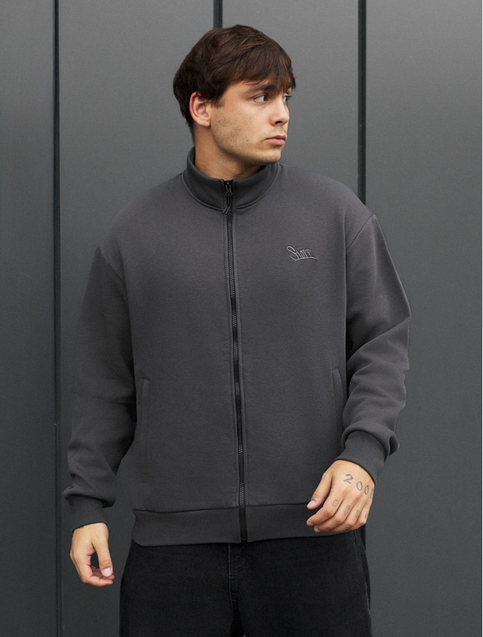 Olimpijka Staff chi dark gray logo oversize fleece