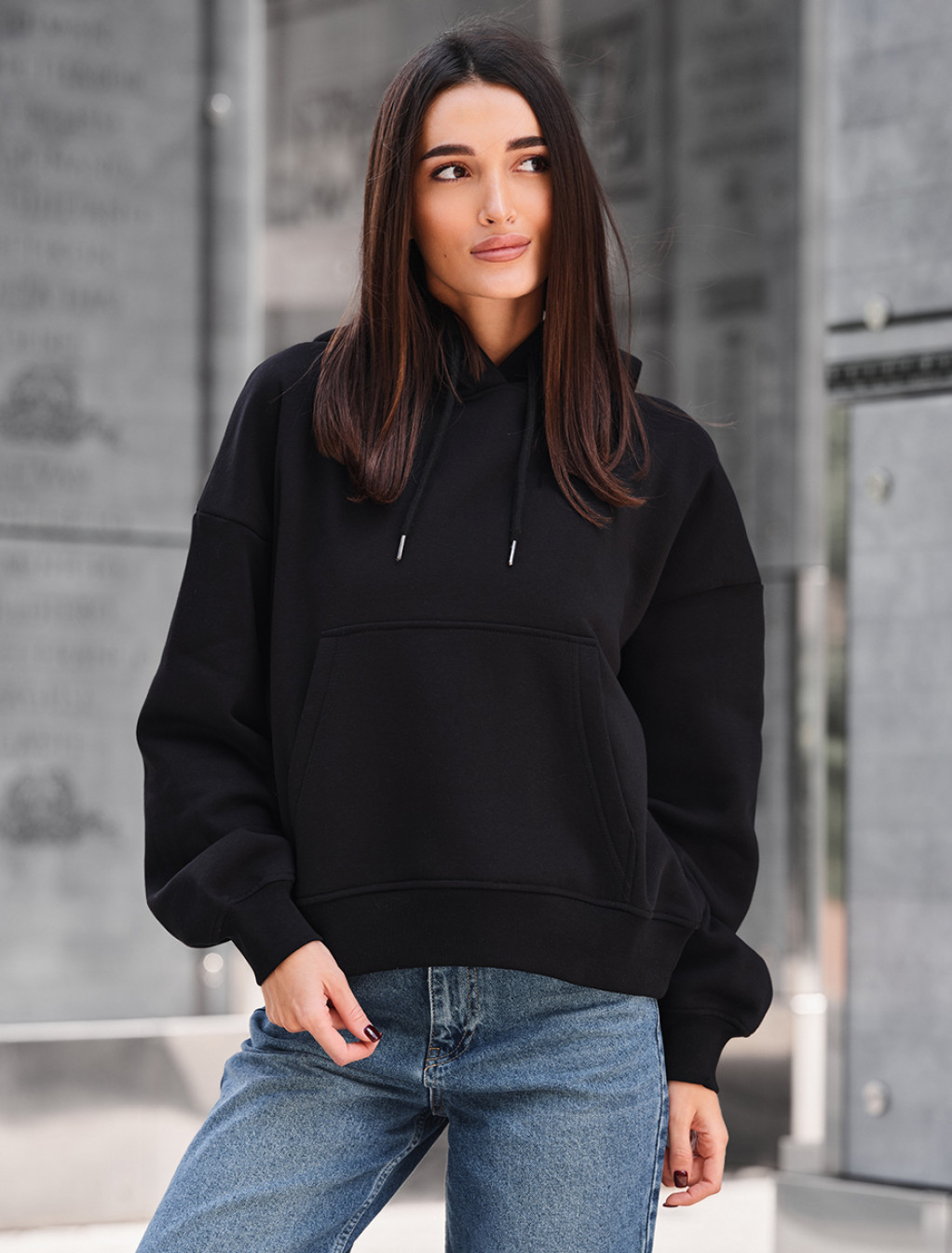 Bluza Staff ti black oversize fleece