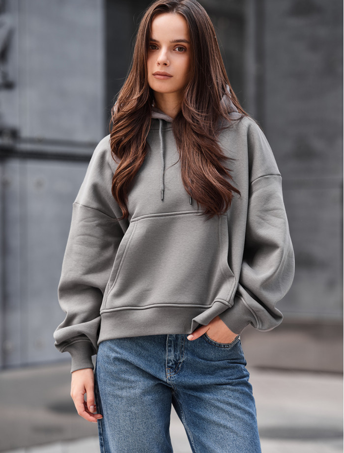 Bluza Staff ti gray oversize fleece