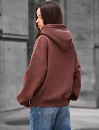 Bluza Staff ti brown oversize fleece