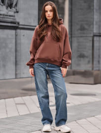 Bluza Staff ti brown oversize fleece