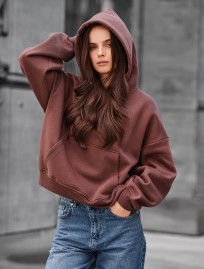 Bluza Staff ti brown oversize fleece