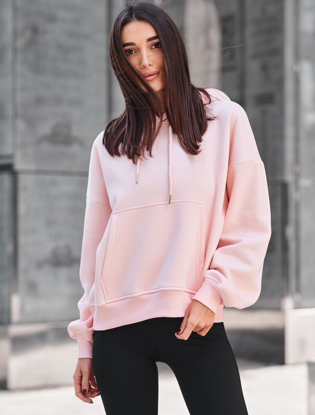 Bluza Staff ti light pink oversize fleece
