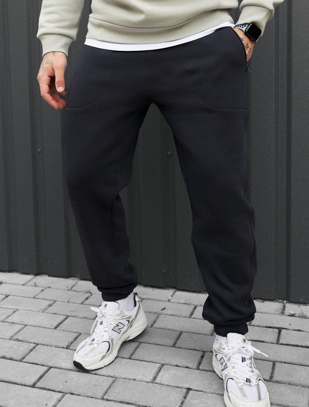 Spodnie dresowe Staff nib navy fleece