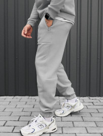 Spodnie dresowe Staff nib light gray fleece