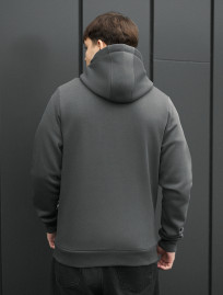 Bluza Staff zip basic dark gray fleece