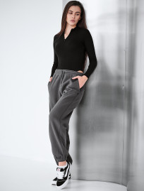 Spodnie dresowe Staff ret dark gray reflective fleece