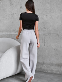 Spodnie Staff ril light gray fleece