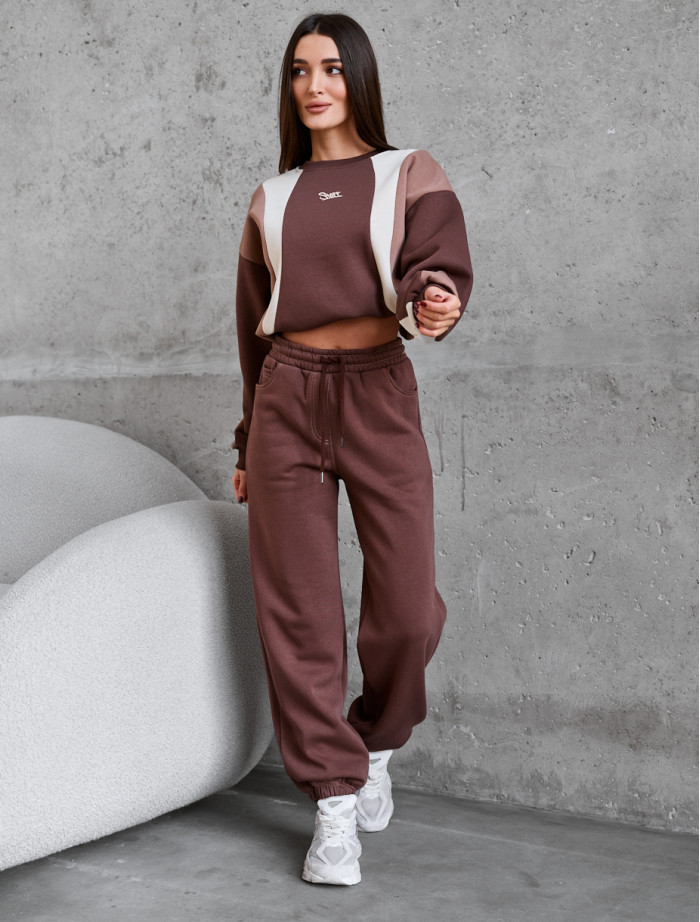 Spodnie dresowe Staff ki brown fleece