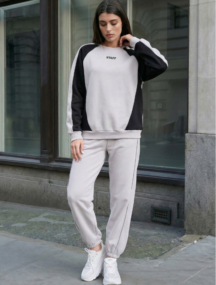 Dres Staff ram light gray & black logo fleece