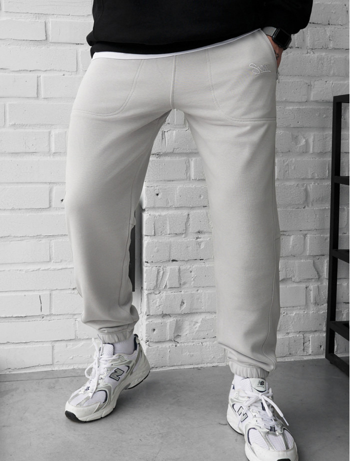 Spodnie dresowe Staff che light gray