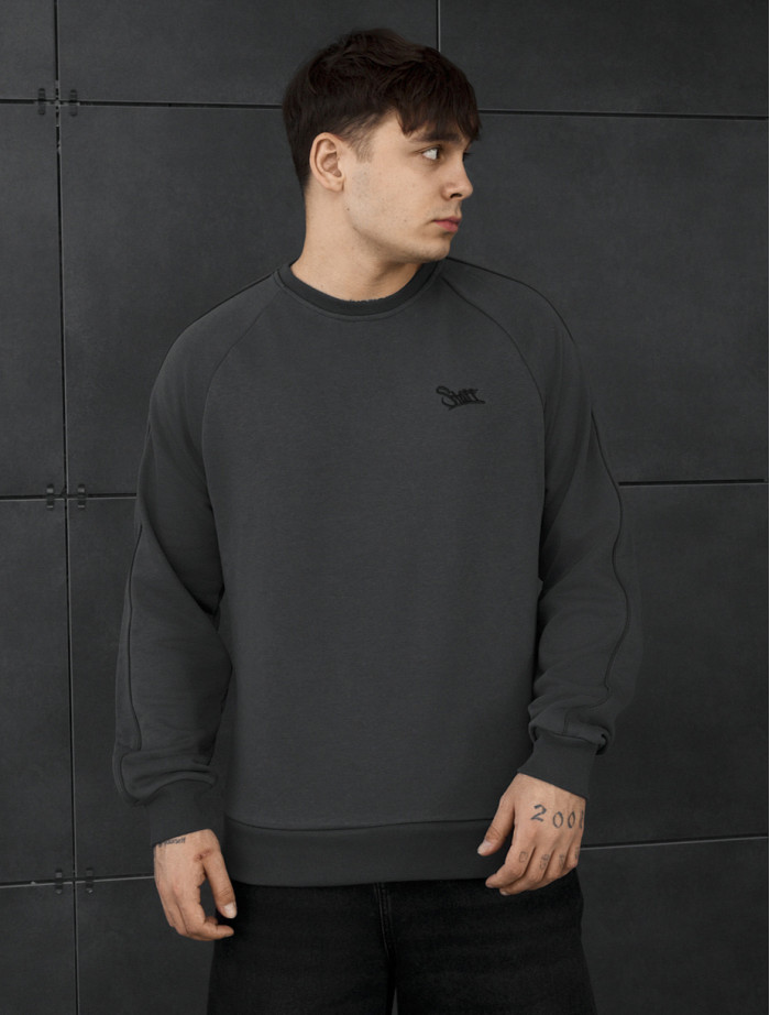 Bluza Staff dark gray logo reflective