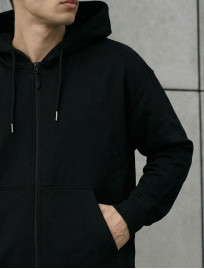 Bluza Staff black zip oversize