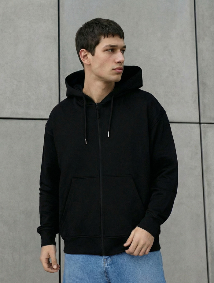 Bluza Staff black zip oversize