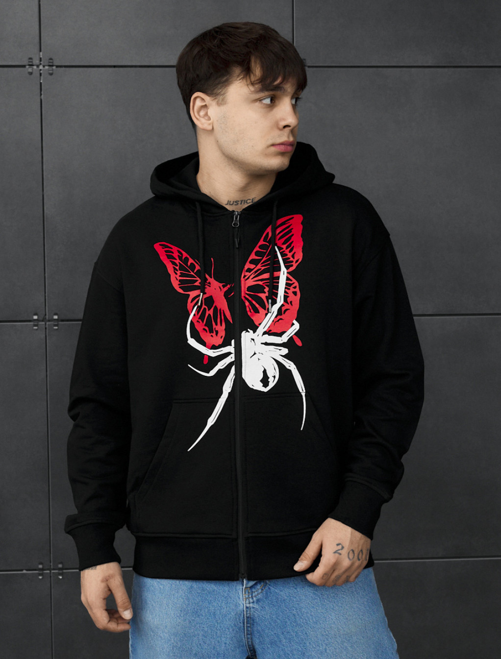 Bluza Staff spider & butterfly oversize