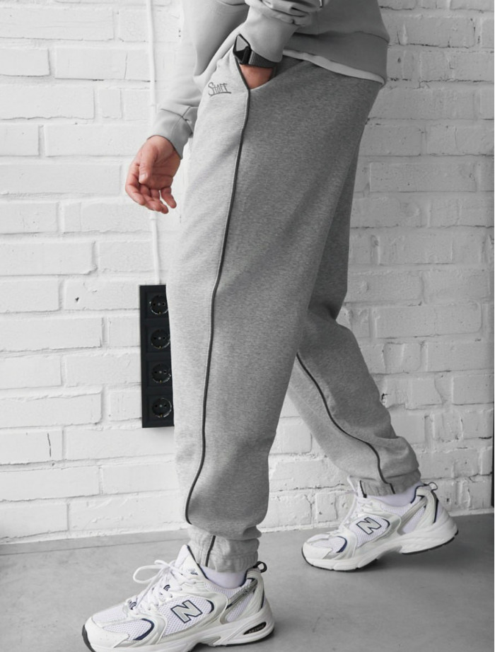 Spodnie dresowe Staff of gray melange reflective